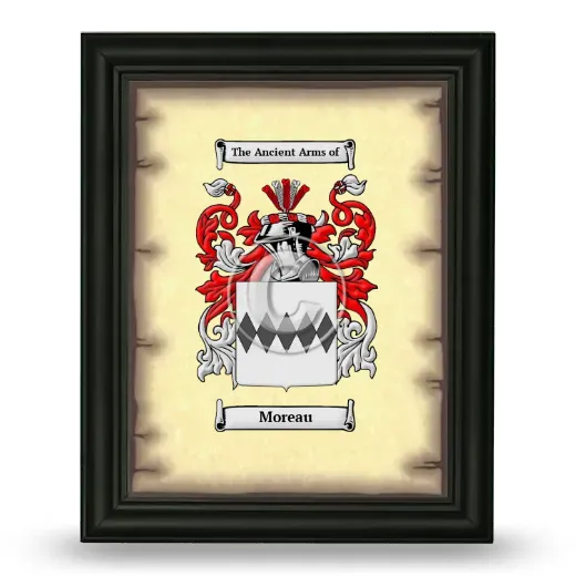 Moreau Coat of Arms Framed - Black