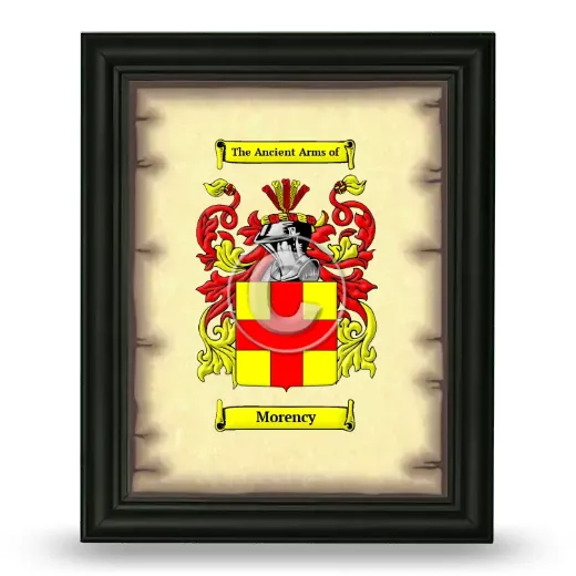 Morency Coat of Arms Framed - Black