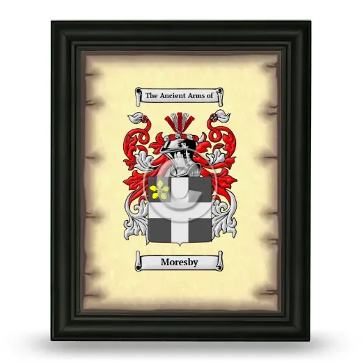Moresby Coat of Arms Framed - Black