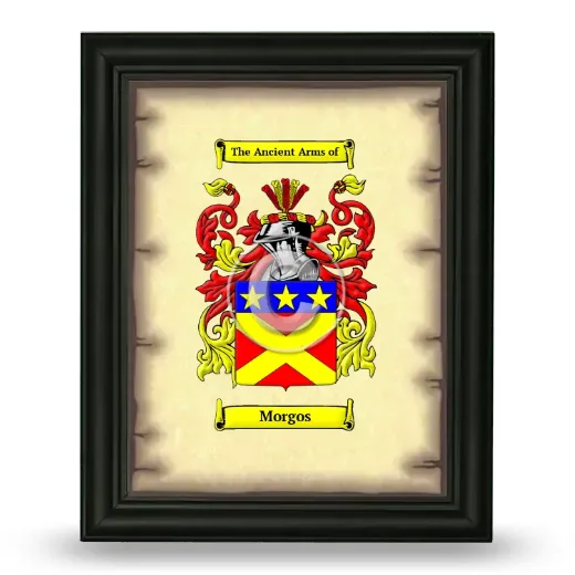 Morgos Coat of Arms Framed - Black