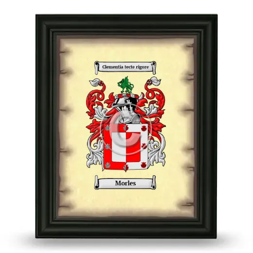 Morles Coat of Arms Framed - Black
