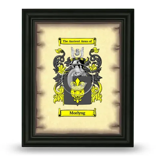 Morlyng Coat of Arms Framed - Black