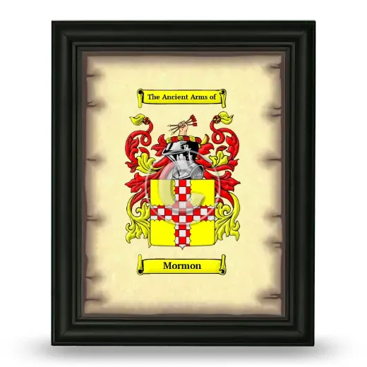 Mormon Coat of Arms Framed - Black