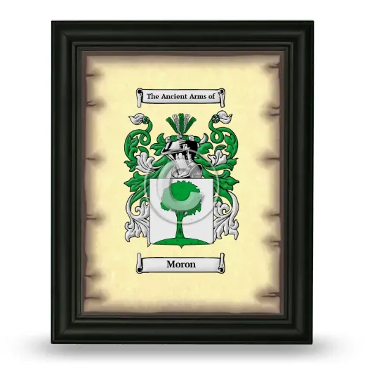 Moron Coat of Arms Framed - Black