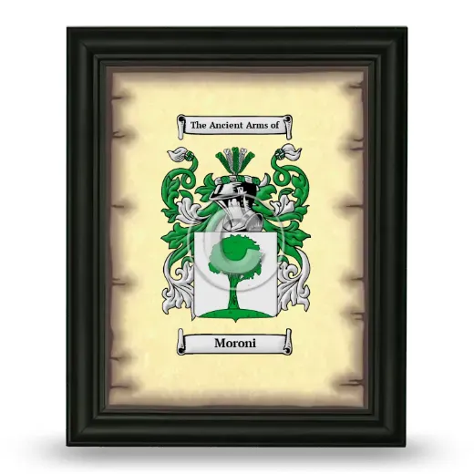 Moroni Coat of Arms Framed - Black
