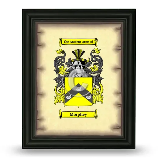 Morphey Coat of Arms Framed - Black