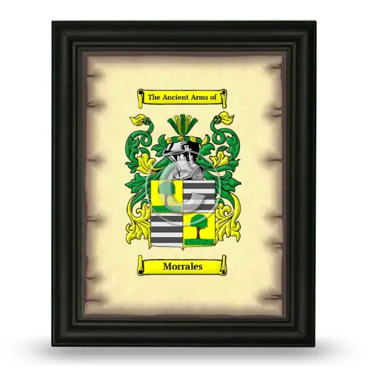 Morrales Coat of Arms Framed - Black