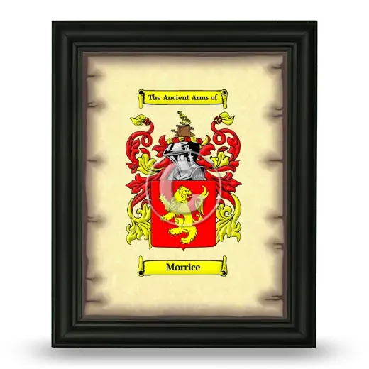 Morrice Coat of Arms Framed - Black