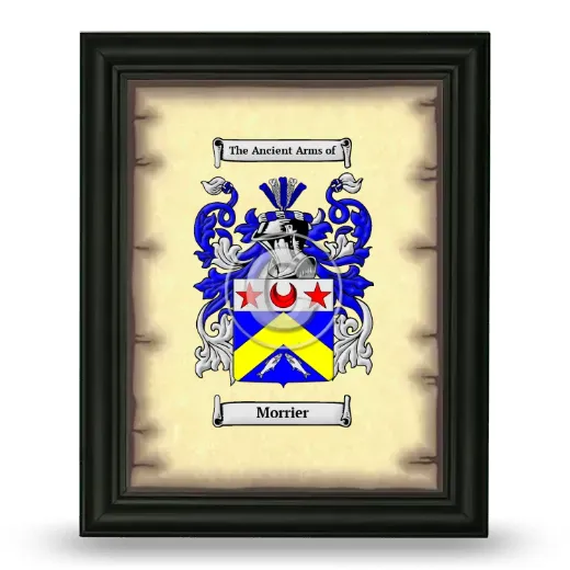Morrier Coat of Arms Framed - Black