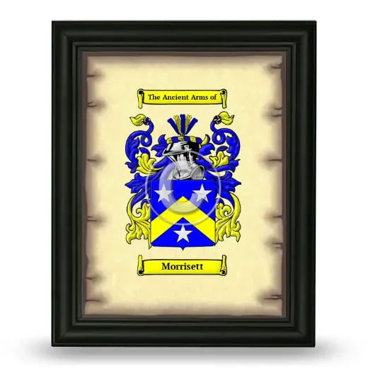 Morrisett Coat of Arms Framed - Black