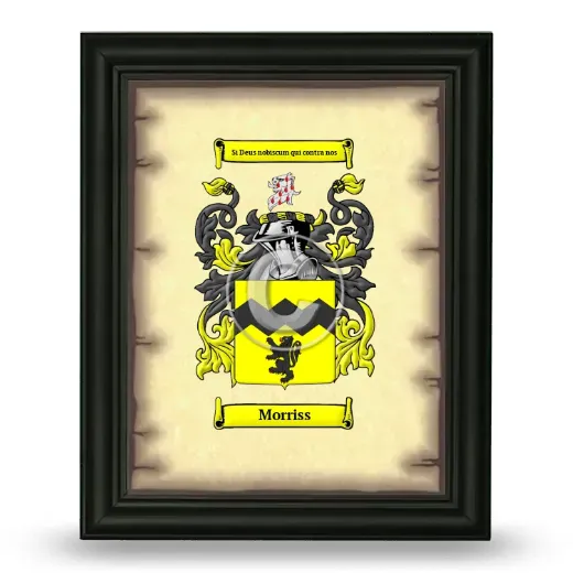 Morriss Coat of Arms Framed - Black
