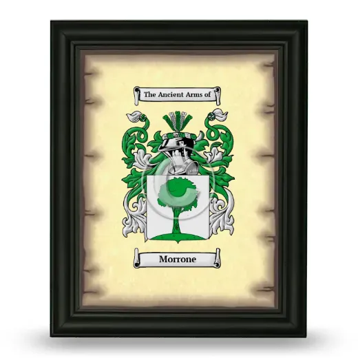 Morrone Coat of Arms Framed - Black