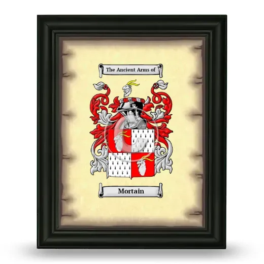 Mortain Coat of Arms Framed - Black