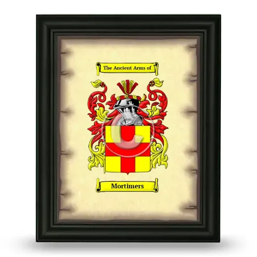 Mortimers Coat of Arms Framed - Black
