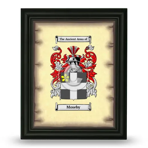 Moseby Coat of Arms Framed - Black