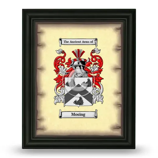 Mosing Coat of Arms Framed - Black