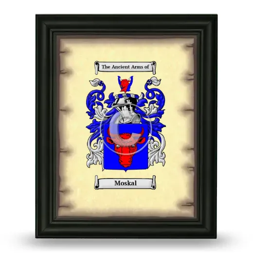 Moskal Coat of Arms Framed - Black