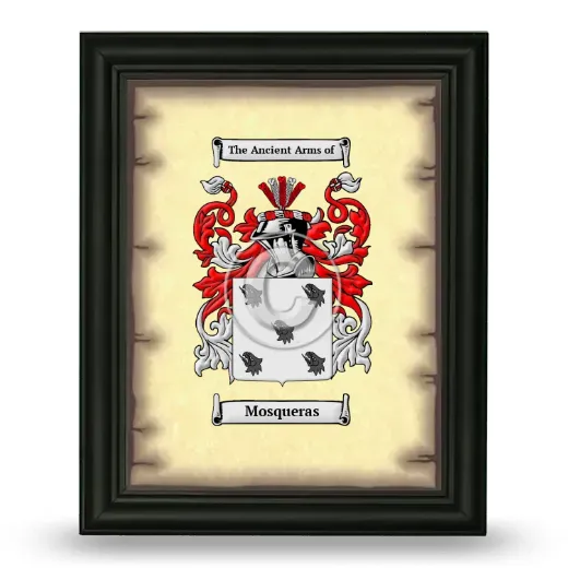 Mosqueras Coat of Arms Framed - Black