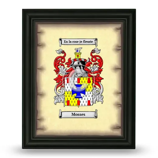 Mosses Coat of Arms Framed - Black