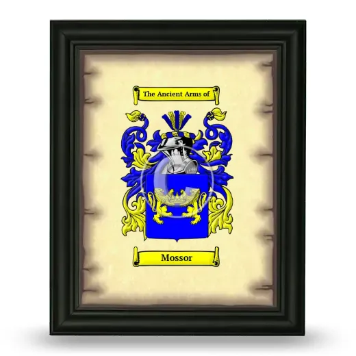Mossor Coat of Arms Framed - Black
