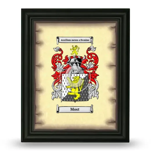 Most Coat of Arms Framed - Black