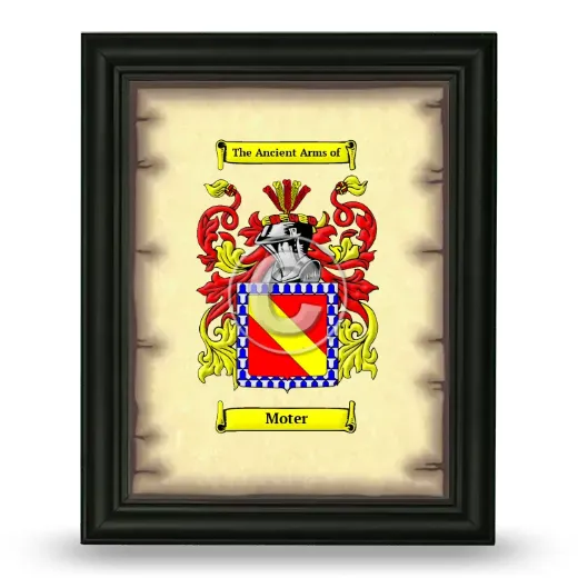 Moter Coat of Arms Framed - Black