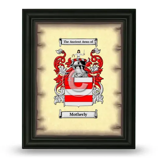 Motherly Coat of Arms Framed - Black