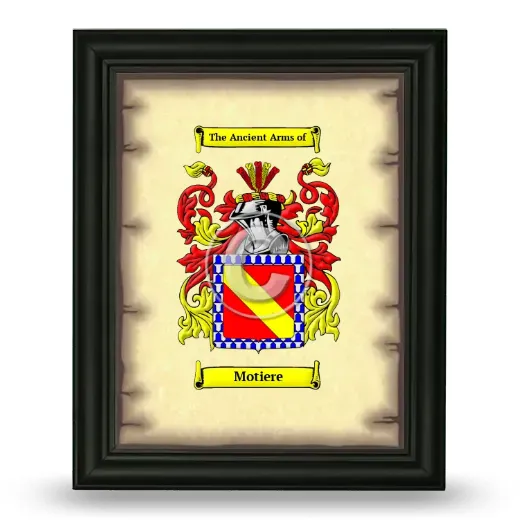 Motiere Coat of Arms Framed - Black