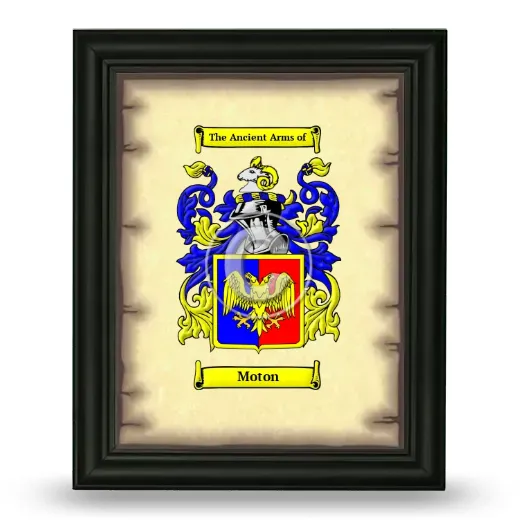 Moton Coat of Arms Framed - Black