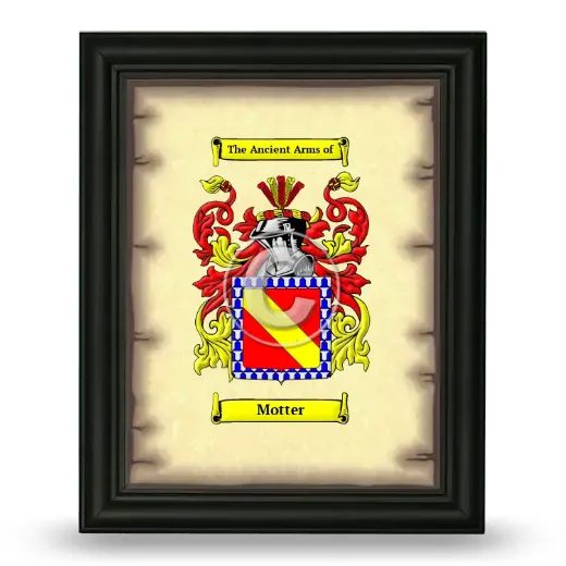 Motter Coat of Arms Framed - Black