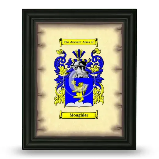 Moughler Coat of Arms Framed - Black
