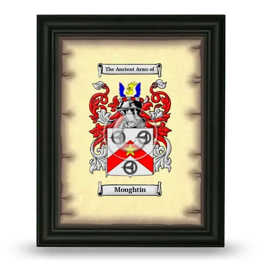 Moughtin Coat of Arms Framed - Black
