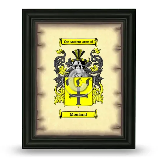Mouland Coat of Arms Framed - Black
