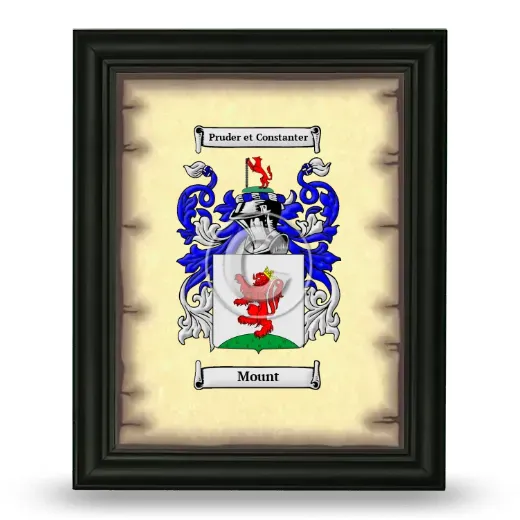 Mount Coat of Arms Framed - Black