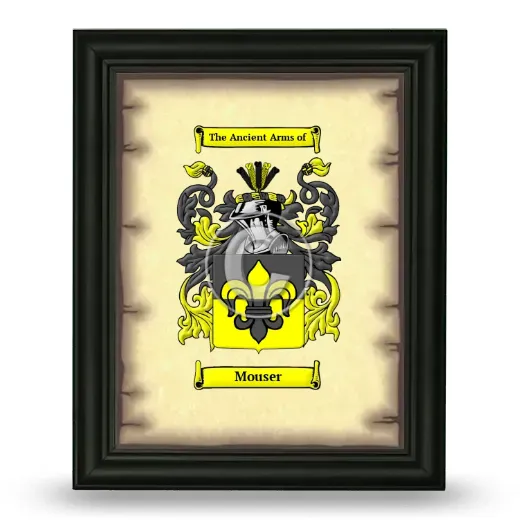 Mouser Coat of Arms Framed - Black