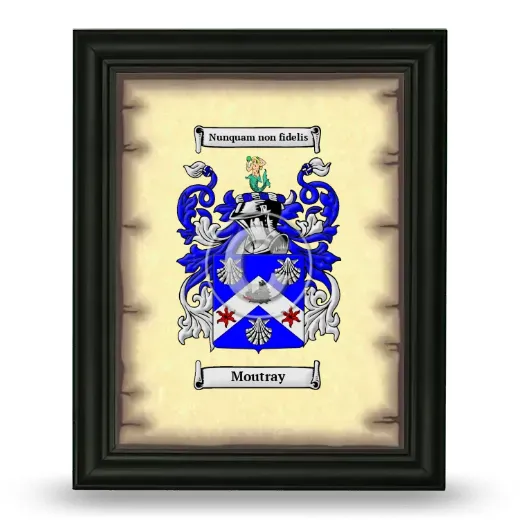 Moutray Coat of Arms Framed - Black