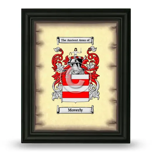 Moverly Coat of Arms Framed - Black
