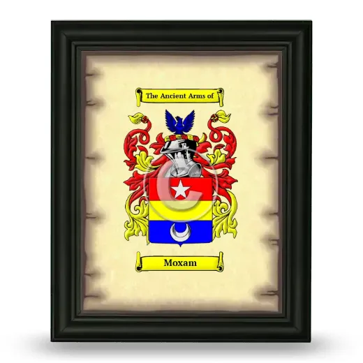 Moxam Coat of Arms Framed - Black