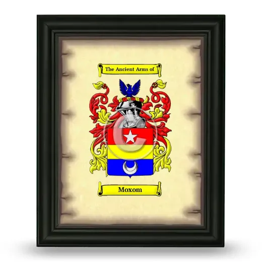 Moxom Coat of Arms Framed - Black