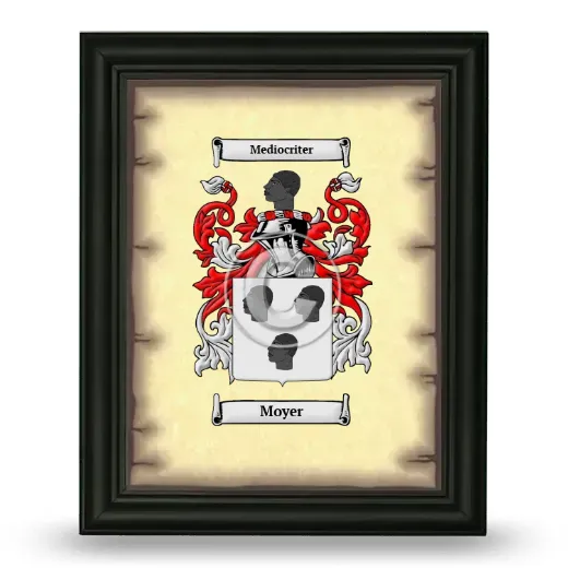 Moyer Coat of Arms Framed - Black