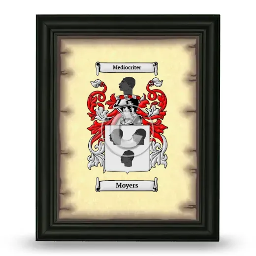Moyers Coat of Arms Framed - Black