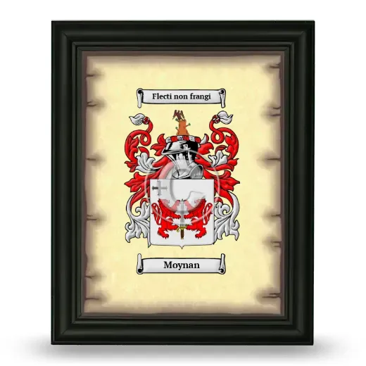 Moynan Coat of Arms Framed - Black
