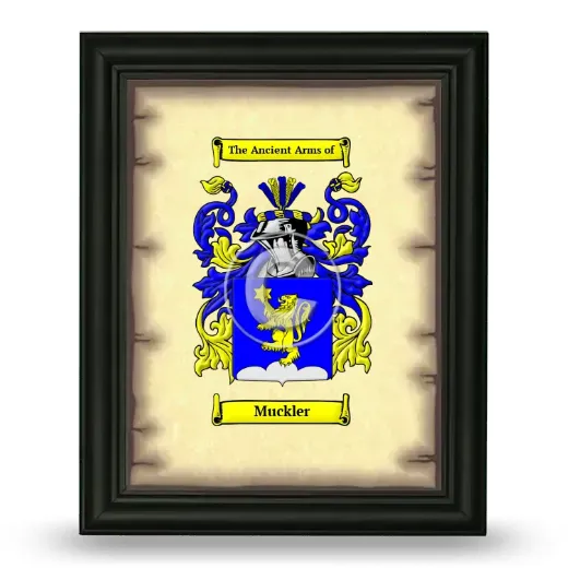 Muckler Coat of Arms Framed - Black