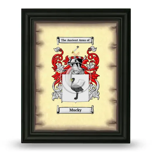 Mucky Coat of Arms Framed - Black