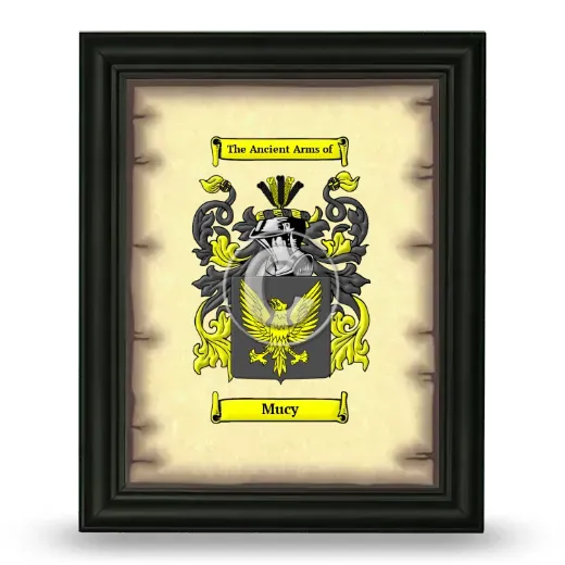 Mucy Coat of Arms Framed - Black