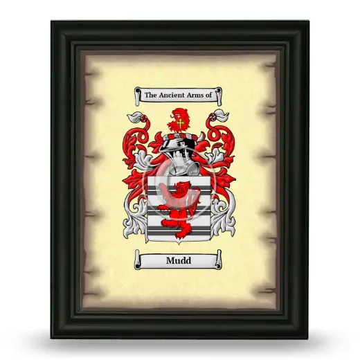Mudd Coat of Arms Framed - Black
