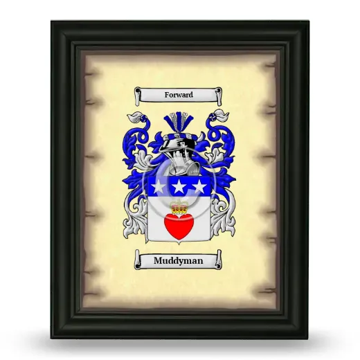 Muddyman Coat of Arms Framed - Black