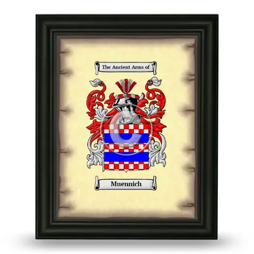 Muennich Coat of Arms Framed - Black
