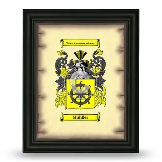 Muhller Coat of Arms Framed - Black