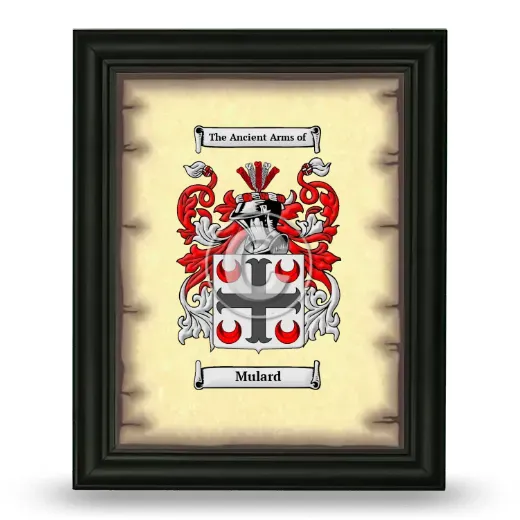 Mulard Coat of Arms Framed - Black